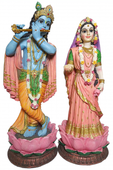 Radha Krishna 22" and 19" on seperate base